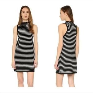 NWT CUPCAKES and CASHMERE “Piper” Dress black and white stripe sleeveless